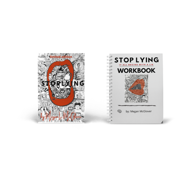 Pre-Order Stop Lying Special Edition Author Signed Book, Workbook, and T-shirt Bundle