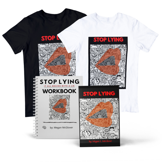 Pre-Order Stop Lying Book, Workbook, and Tshirt Bundle